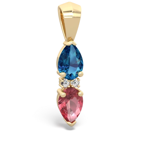 london topaz-tourmaline bowtie pendant