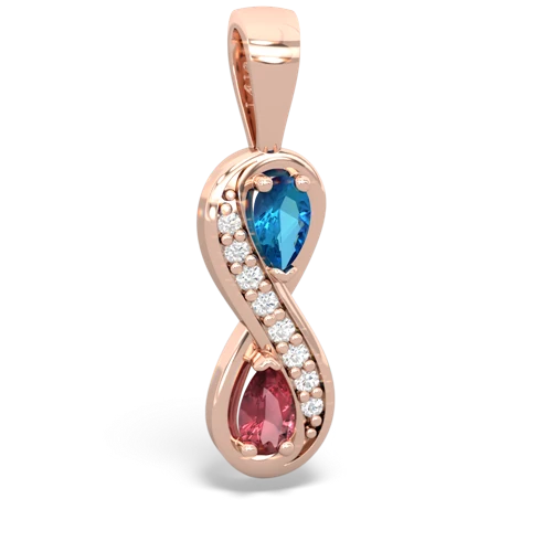 london topaz-tourmaline keepsake infinity pendant