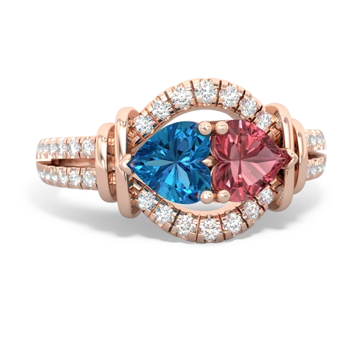 london topaz-tourmaline pave keepsake ring