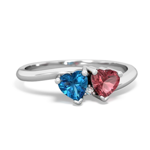 london topaz-tourmaline sweethearts promise ring