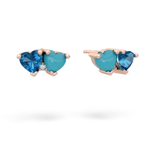 london topaz-turquoise  earrings