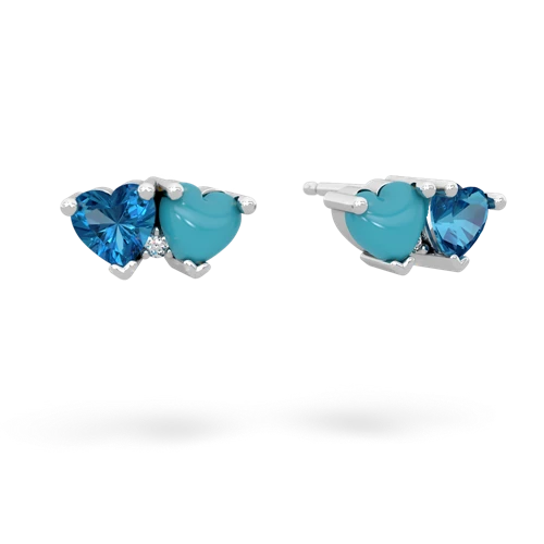 london topaz-turquoise  earrings