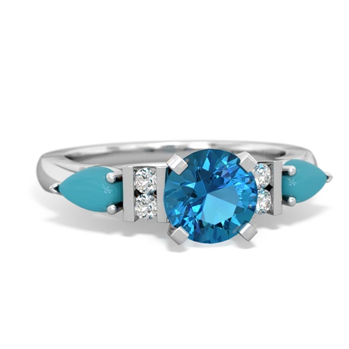 london topaz-turquoise engagement ring