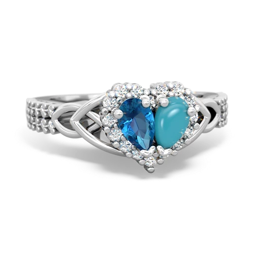 london topaz-turquoise keepsake engagement ring