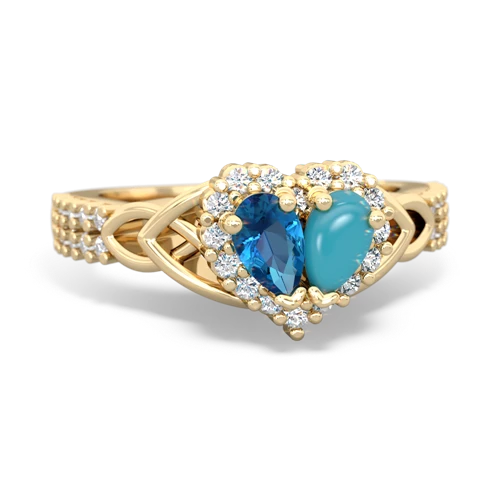 london topaz-turquoise keepsake engagement ring