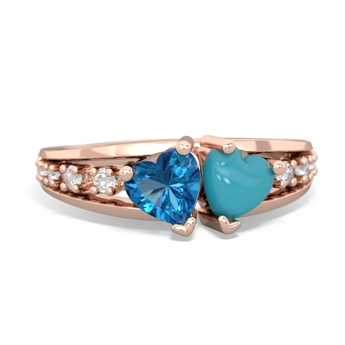 london topaz-turquoise modern ring