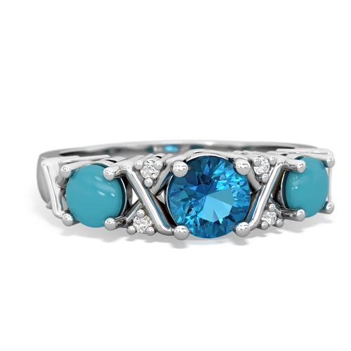 london topaz-turquoise timeless ring