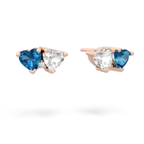 london topaz-white topaz  earrings