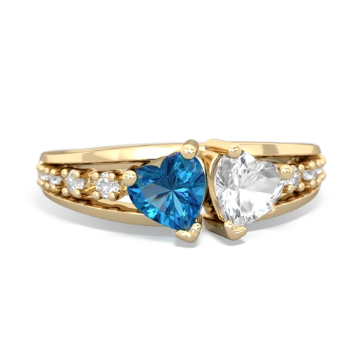 london topaz-white topaz modern ring