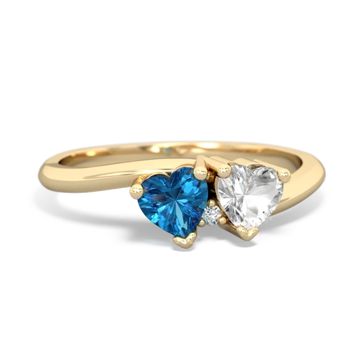 london topaz-white topaz sweethearts promise ring