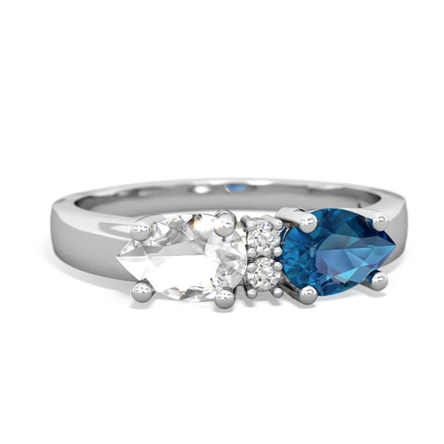 london topaz-white topaz timeless ring