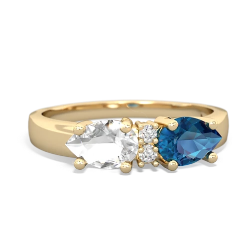 london topaz-white topaz timeless ring