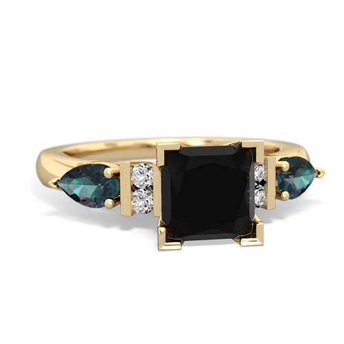 onyx-alexandrite engagement ring