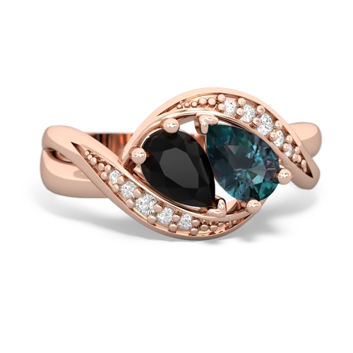 onyx-alexandrite keepsake curls ring