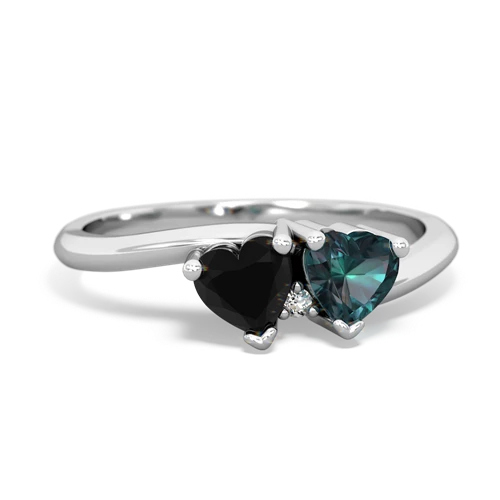 onyx-alexandrite sweethearts promise ring