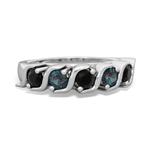 onyx-alexandrite timeless ring