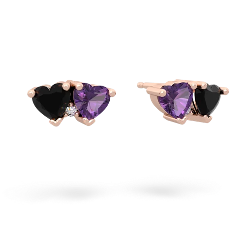 onyx-amethyst  earrings