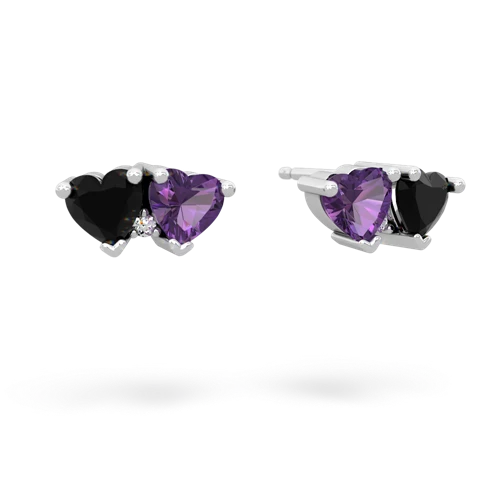 onyx-amethyst  earrings