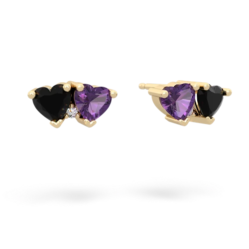 onyx-amethyst  earrings