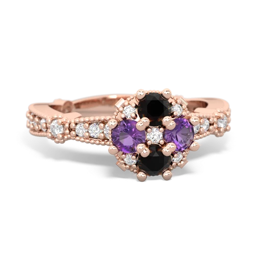 onyx-amethyst art deco engagement ring