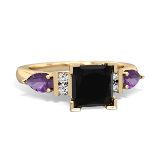 onyx-amethyst engagement ring