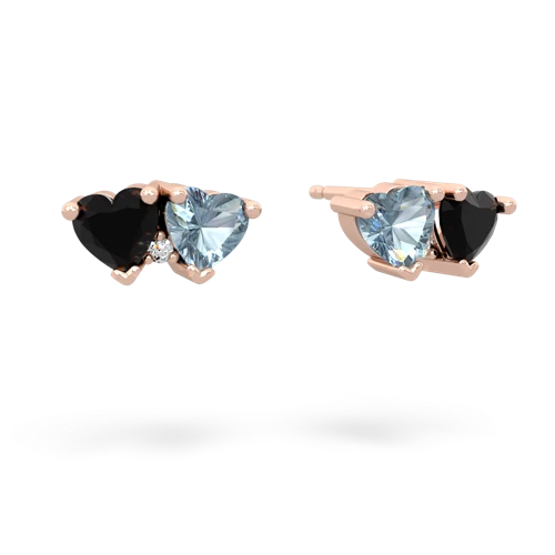 onyx-aquamarine  earrings