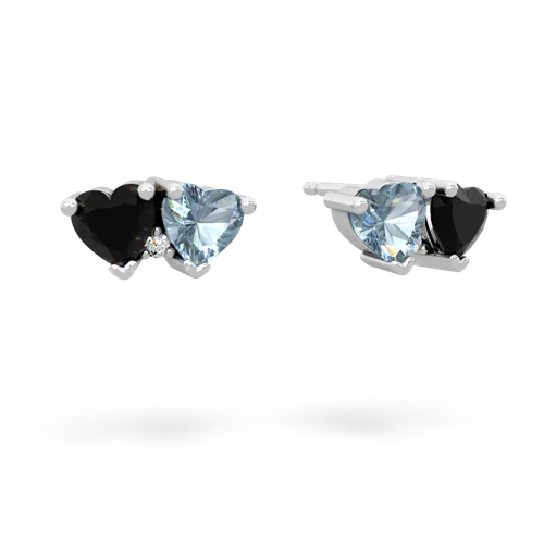 onyx-aquamarine  earrings