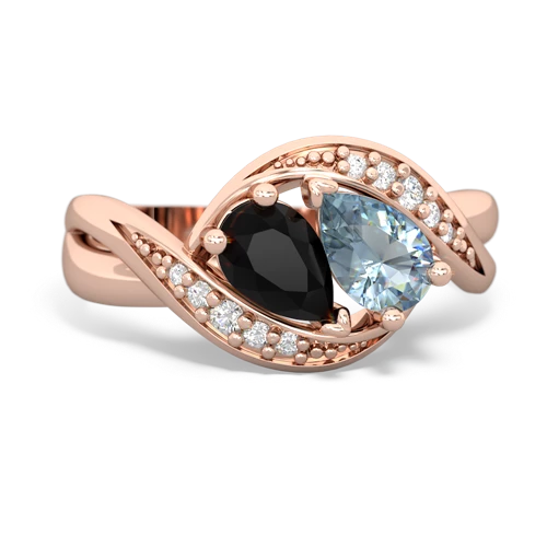 onyx-aquamarine keepsake curls ring