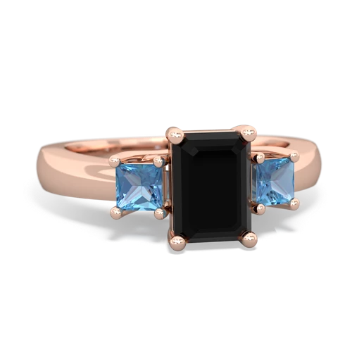 onyx-blue topaz timeless ring