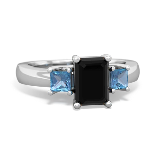 onyx-blue topaz timeless ring