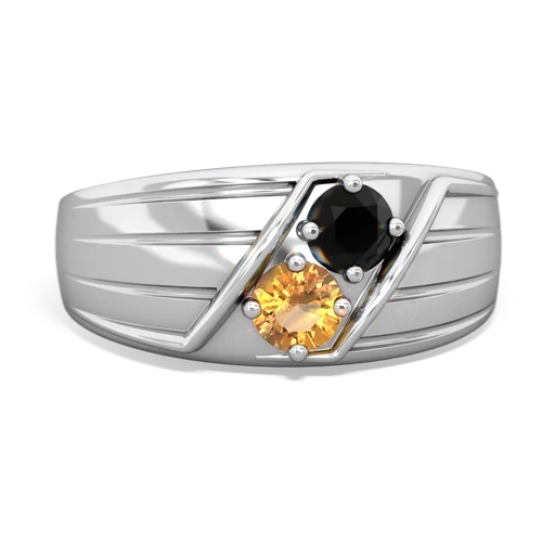 onyx-citrine mens ring