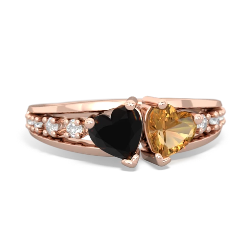 onyx-citrine modern ring