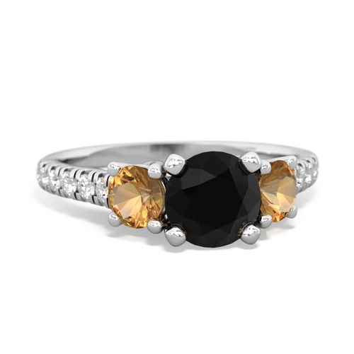 onyx-citrine trellis pave ring