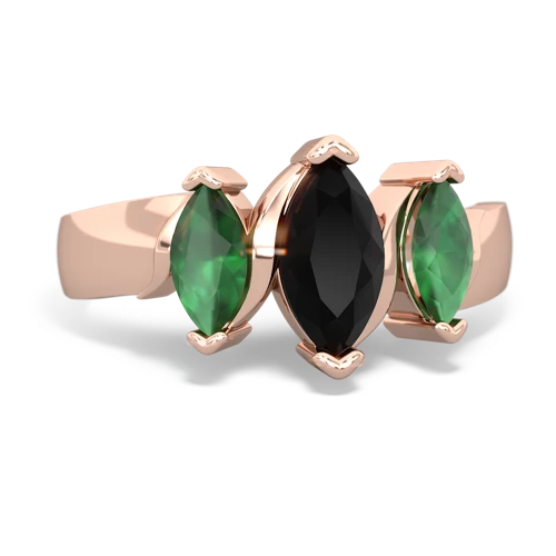 onyx-emerald keepsake ring