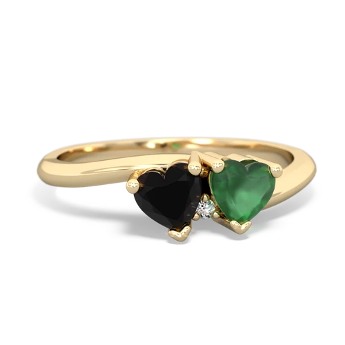 onyx-emerald sweethearts promise ring