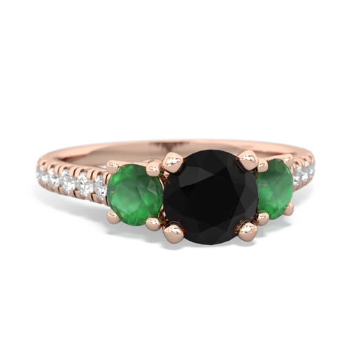 onyx-emerald trellis pave ring