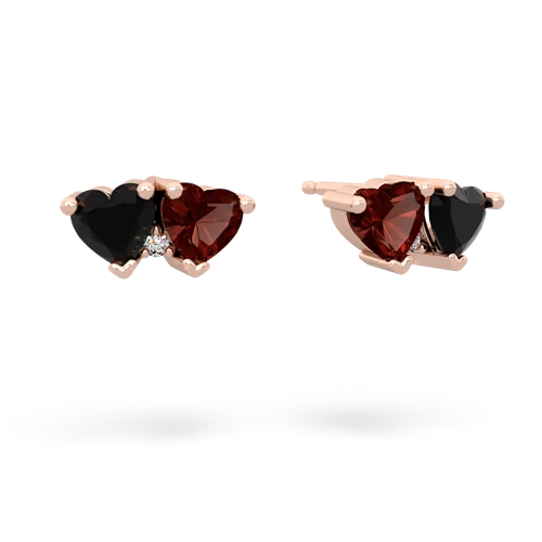 onyx-garnet  earrings