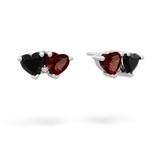 onyx-garnet  earrings