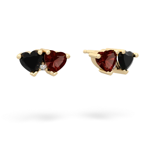 onyx-garnet  earrings