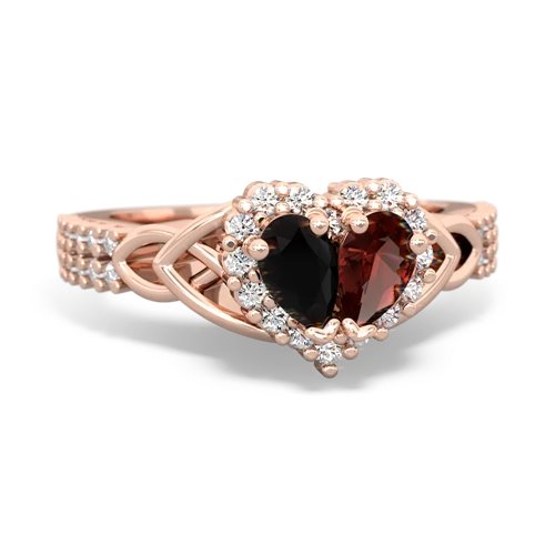 onyx-garnet keepsake engagement ring