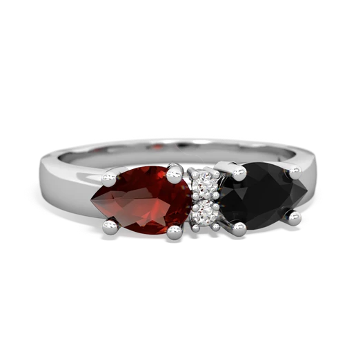 onyx-garnet timeless ring