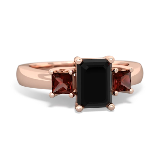 onyx-garnet timeless ring