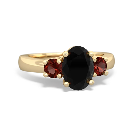 onyx-garnet timeless ring