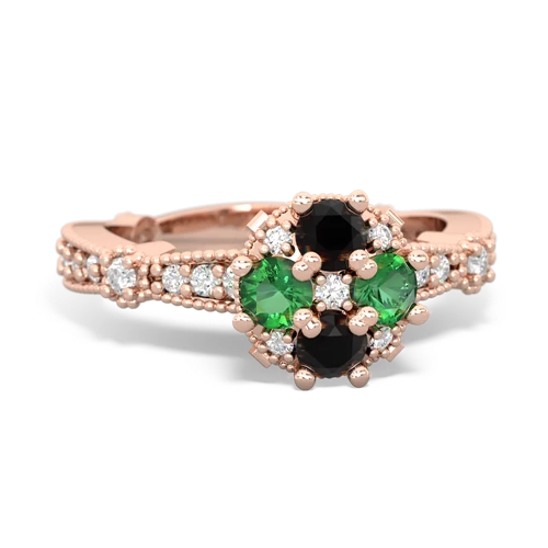 onyx-lab emerald art deco engagement ring