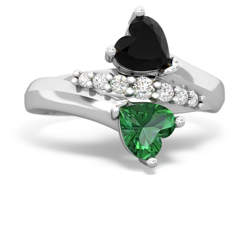 onyx-lab emerald modern ring