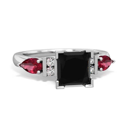 onyx-lab ruby engagement ring