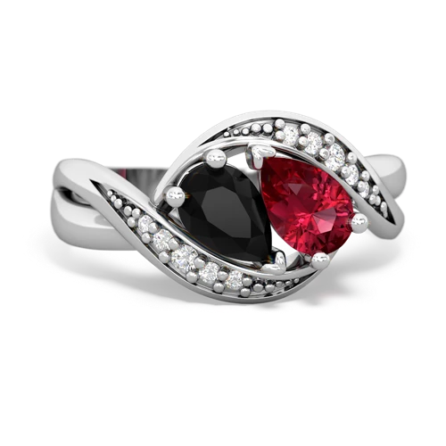 onyx-lab ruby keepsake curls ring