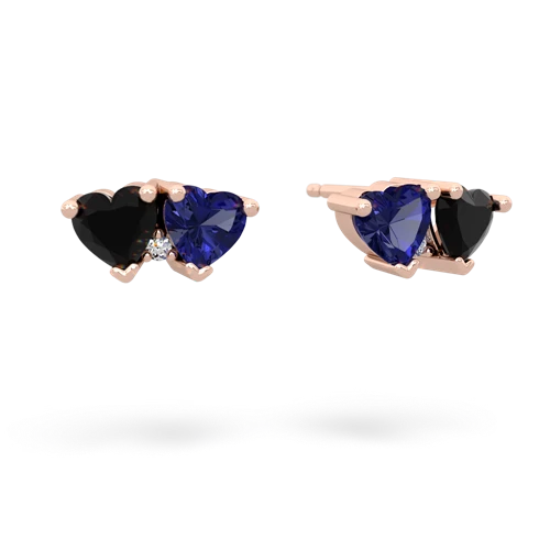 onyx-lab sapphire  earrings