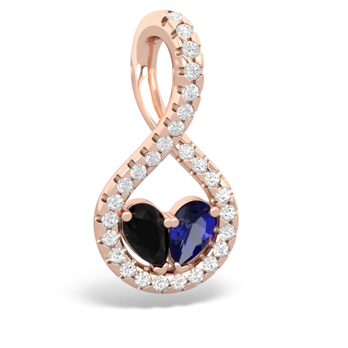 onyx-lab sapphire pave twist pendant