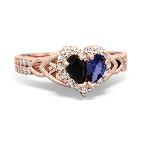 onyx-lab sapphire keepsake engagement ring